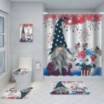 Shower Curtains 5-Piece Cartoon Animal Bathroom Shower Curtain Set