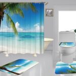 Shower Curtains Beach 3D Digital Print Shower Curtain